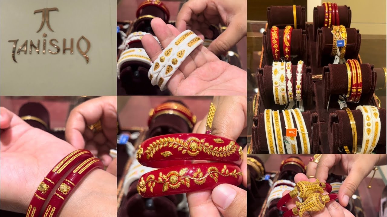 Браслет Tanishq из чистого золота, легкий, 2 грамма и выше, дизайн, цена и вес, золото, sankha pola
