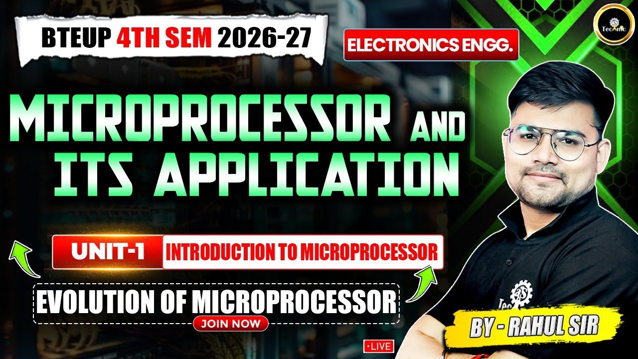 Microprocessor and Its Applications | Evolution of Microprocessor | UNIT - 1 | ELECTRONICS ENGG