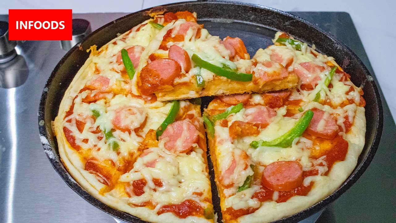 Stove Top Pizza Recipe No OVEN NEEDED | How to Make Pizza on a Stove at Home | Infoods