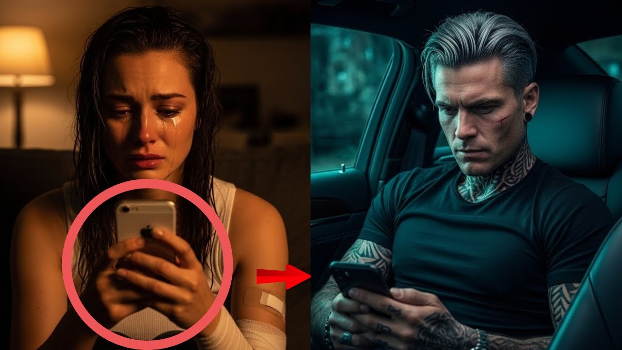 She texted her sister, “He broke my arm” — wrong contact. The mafia boss replied: “I’m on my way.”