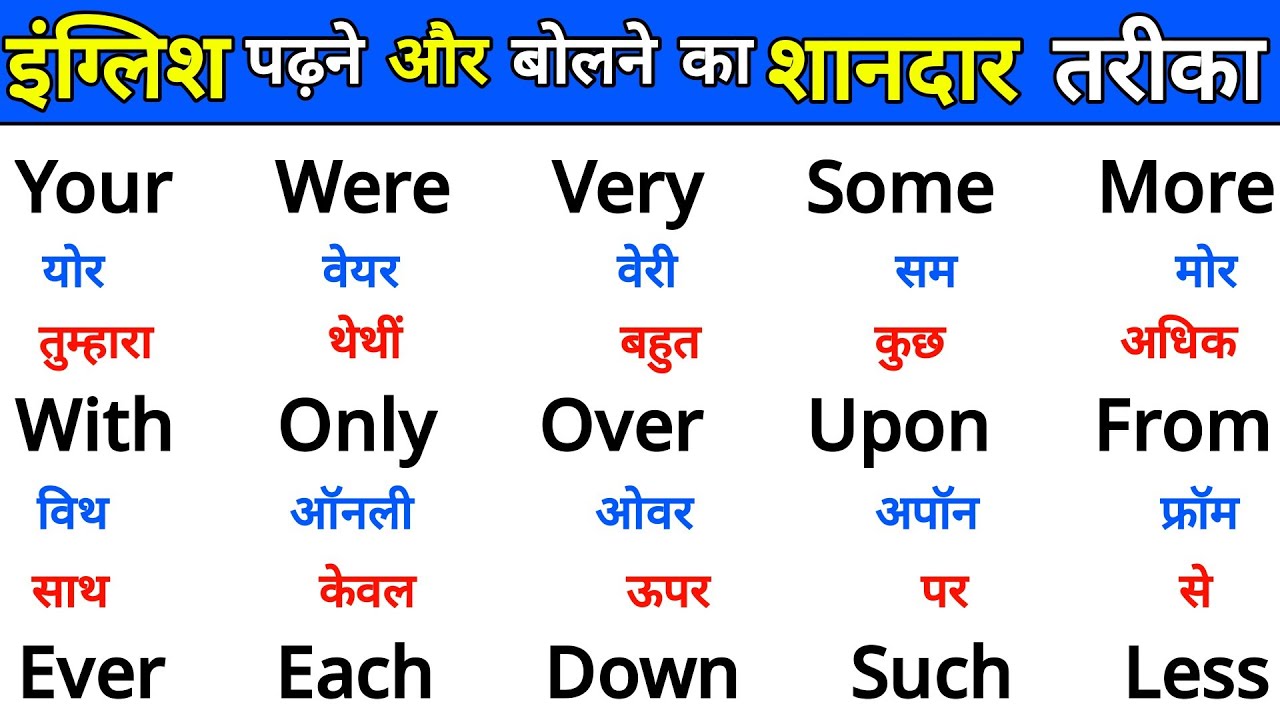 अंग्रेजी बोलना पढ़ना सीखे 100% | English bolna padhna kaise sikhe | How to speak English | Meaning 3