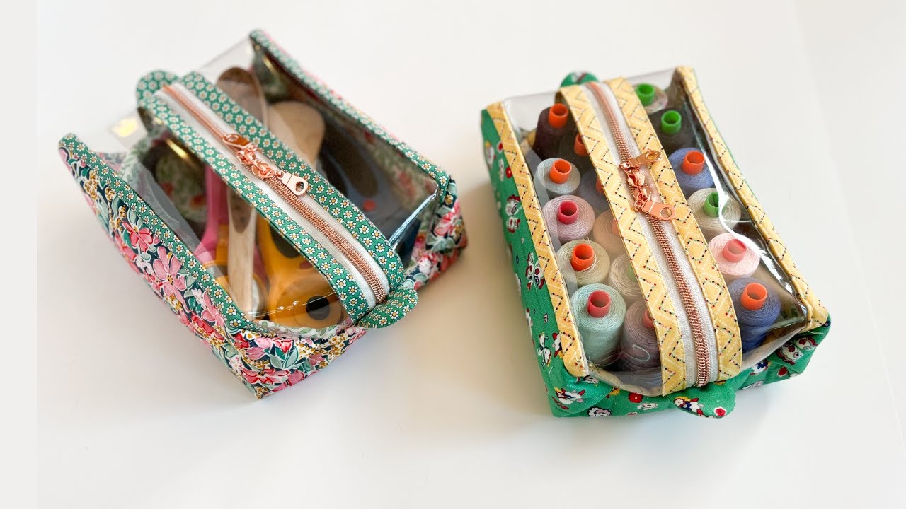 How to sew a Clearly Carry All Pouch  | Clear Zipper Pouch | Sewing Bag | How to sew Clear Vinyl