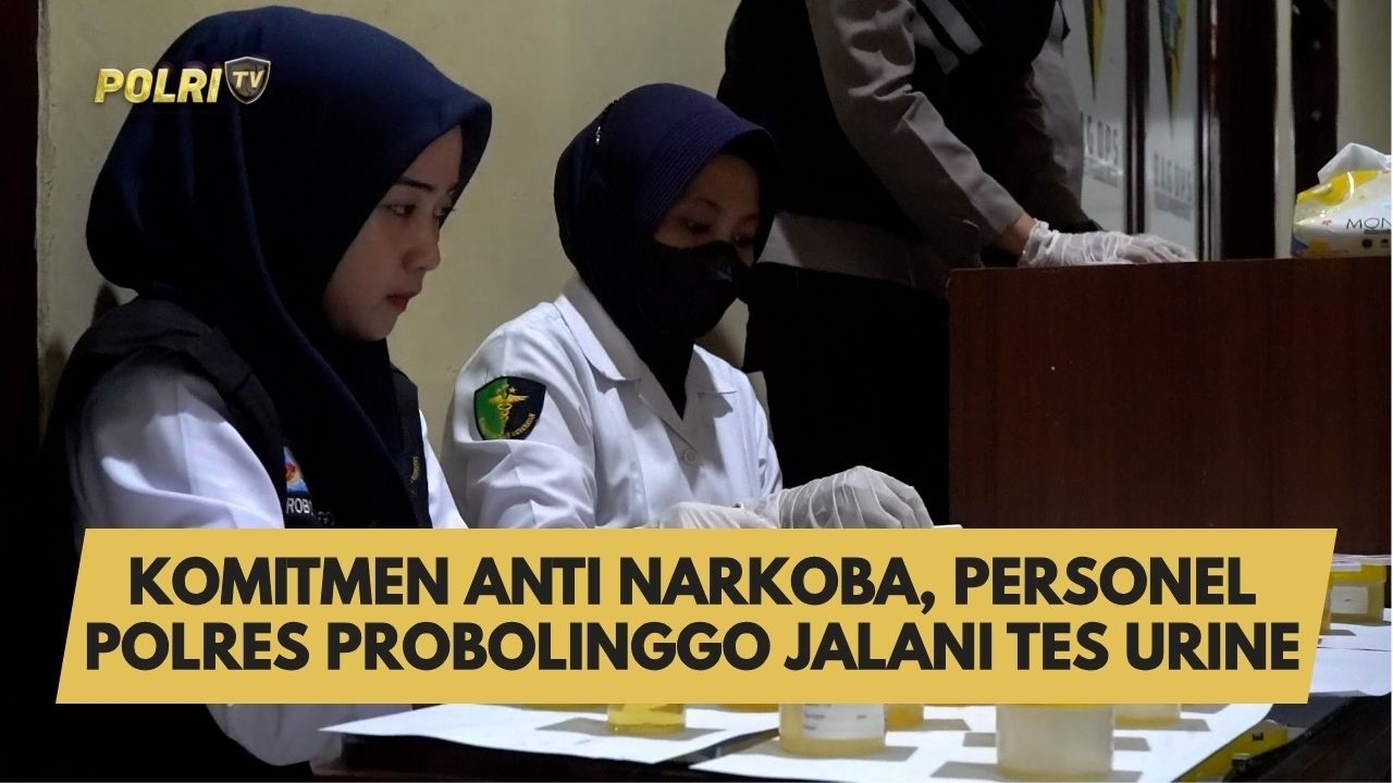 KOMITMEN ANTI NARKOBA, PERSONEL POLRES PROBOLINGGO JALANI TES URINE