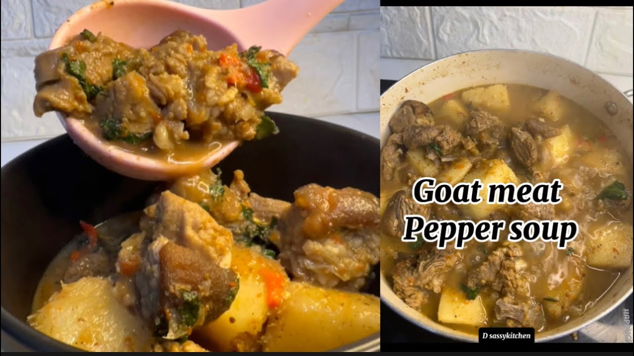 Goat meat pepper soup with yam
