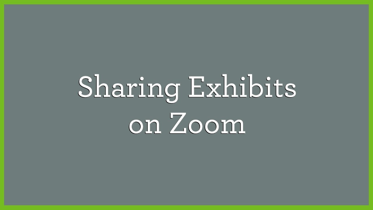 Sharing exhibits in a Zoom deposition