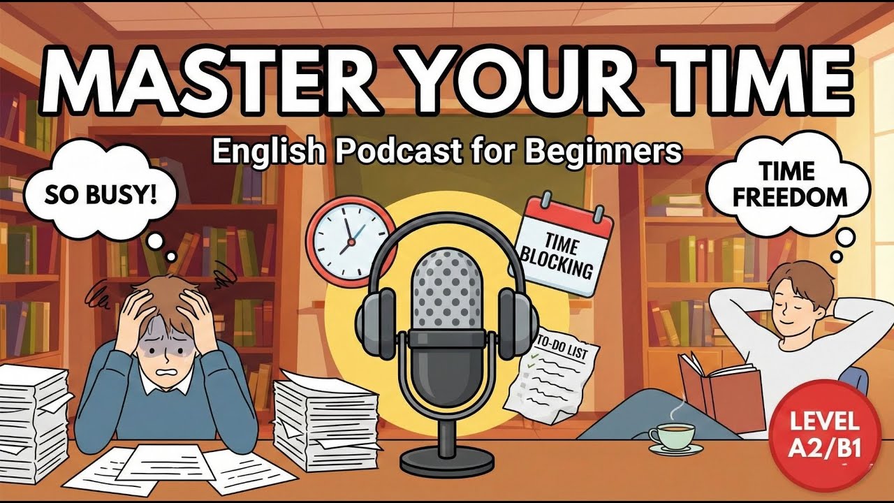 How to Stop Wasting Time | Easy English Listening Practice (Level A2/B1)