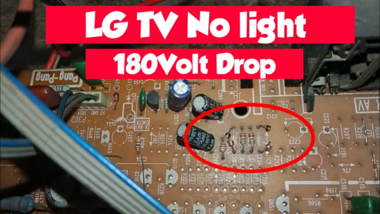 LG CRT Tv no light problem repair. Tv repairing Hindi. 180 Volt Drop in LG Tv.