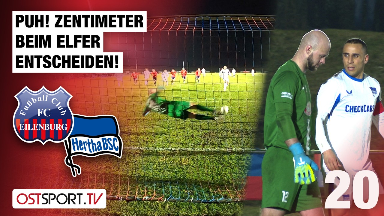Puh! Zentimeter entscheiden beim Elfer! Eilenburg - Hertha II | Regionalliga Nordost