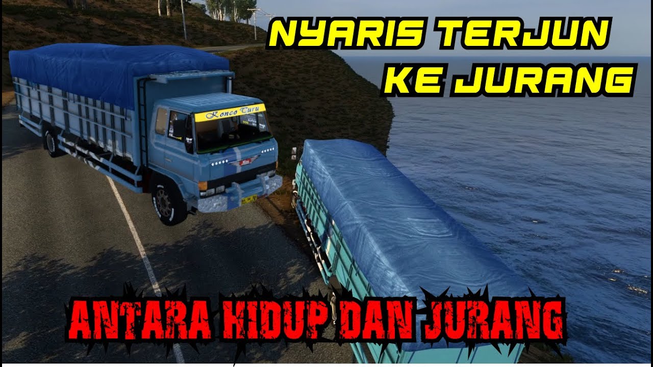 Ngeri❗Truk Fuso Bermuatan Berat Hampir Masuk Jurang 🔥