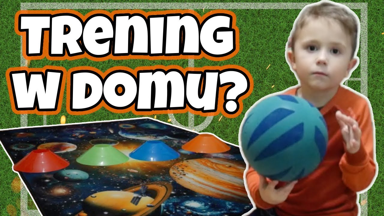 DOMOWY TRENING DLA DZIECI! 🏃‍♂️ Piłka, talerzyki i drabinka – Sposoby na nudę w domu!
