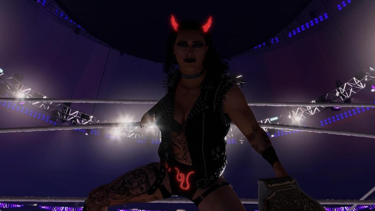 WWE 2K25 Charlotte Flair vs Rhea Bloody Ripley