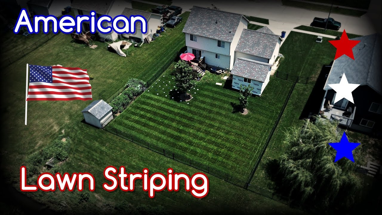 American Flag Lawn Striping - Happy 4th of July from Ryan Knorr Lawn Care