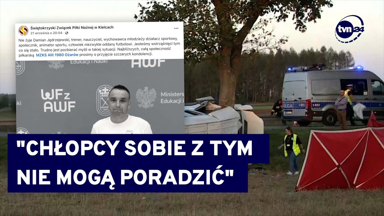 65-letni kierujący busem zasłabł, trener próbował chwytać kierownicę. Obaj zginęli @tvn24