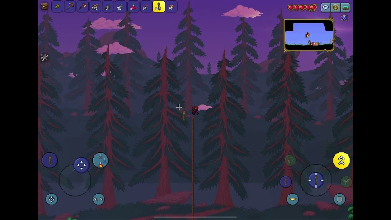 Misfortunate Nathan attempts to play summoner in Terraria while on vacation Part 1