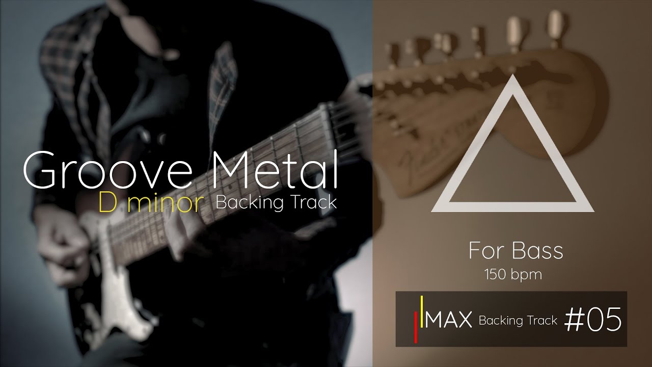#05 Groove Metal Bass Backing Track [ FOR BASS ] Jam in Dm