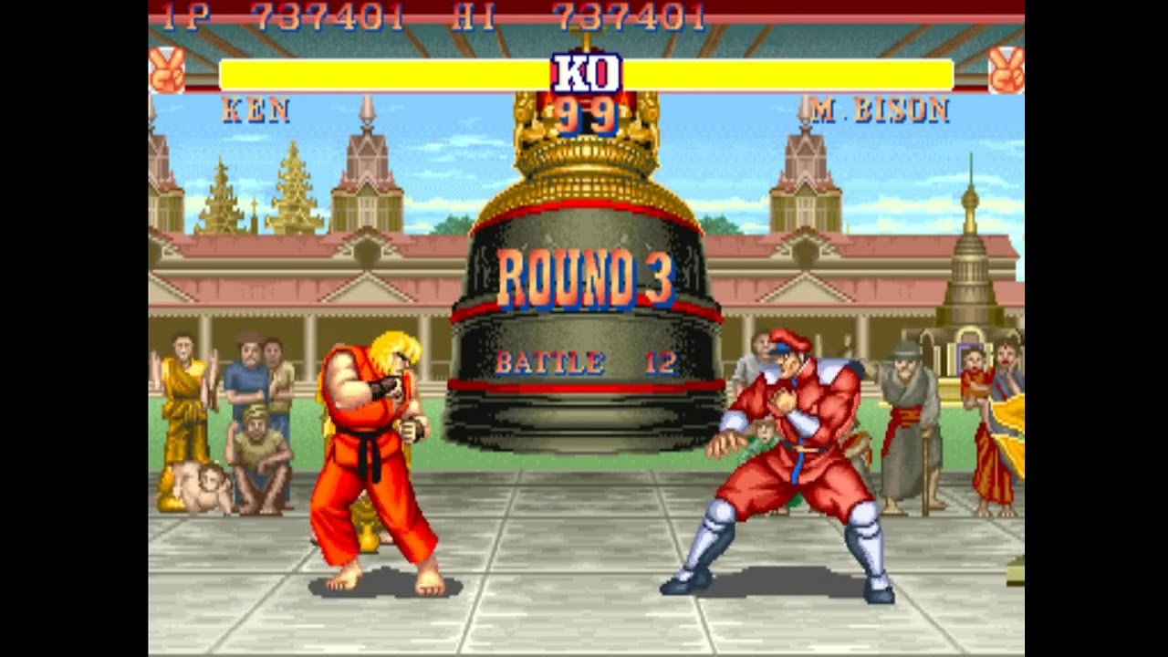 Street Fighter II World Warrior Arcade. How to beat M. Bison easily no cheat
