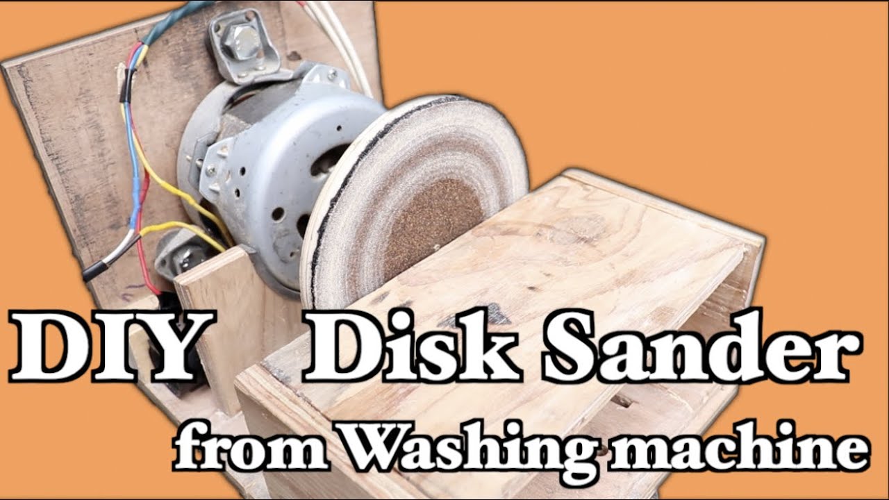 DIY ディスクサンダーの作り方 How to make disk sander from washing machine.