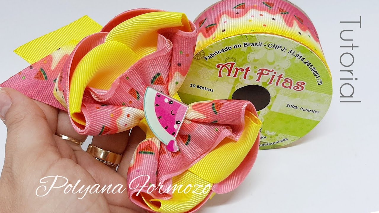 Laço Amora Madame Verão | DIY Ribbon Bow by Polyana Formozo