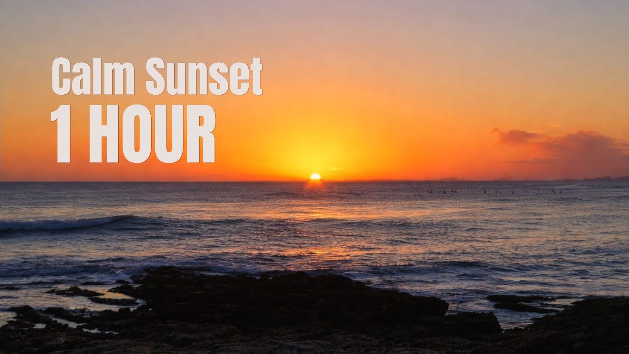 Ocean Therapy at Sunset 🌅 1 Hour Waves for Deep Sleep & Relaxation
