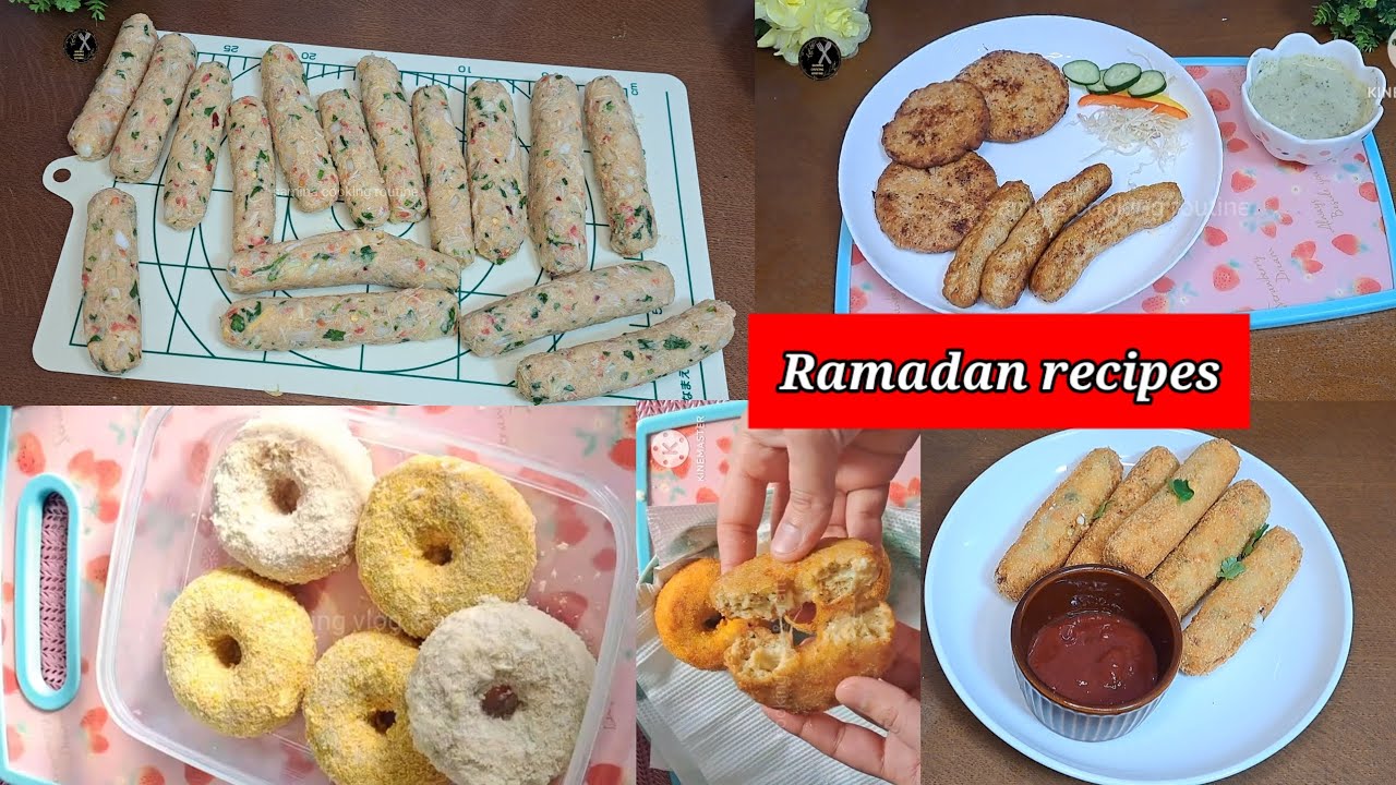 Ramadan special recipes/ make and freeze / chicken bread rolls/ chicken seekh kabab/ chicken donuts/