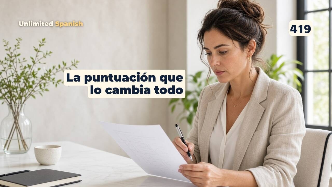 Unlimited Spanish Podcast - 419 La puntuación que lo cambia todo