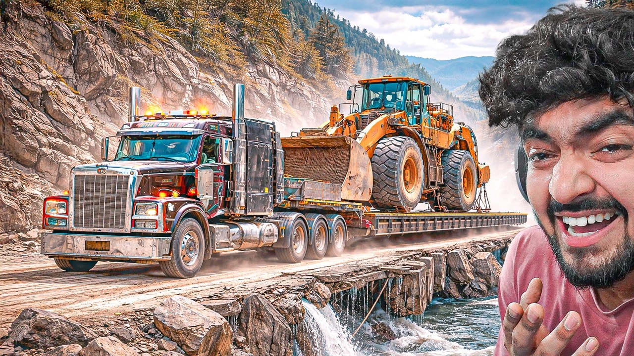 CRAZY DRIVER ALMOST DESTROYED EVERYTHING WITH THIS LOAD!