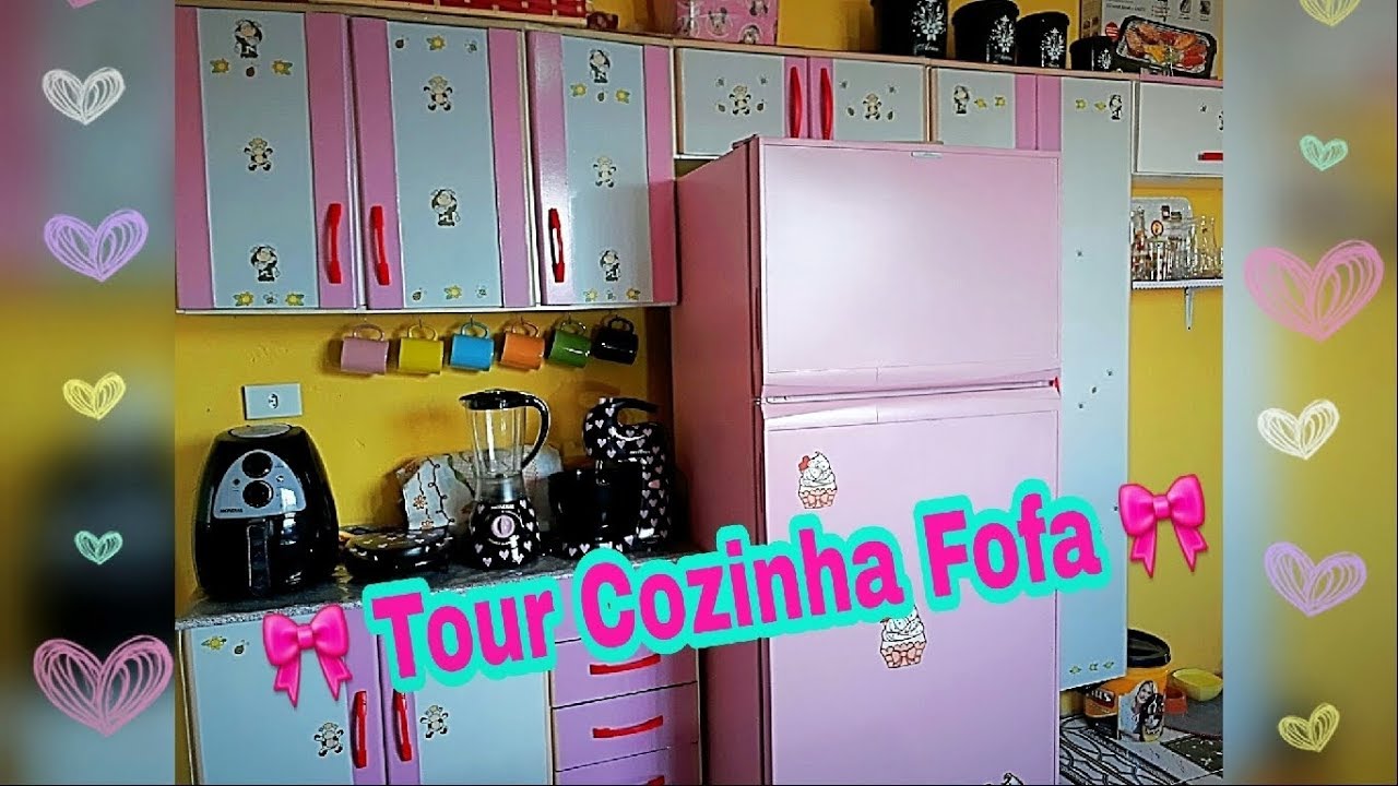 TOUR PELA COZINHA FOFA 🎀 ROSA - Iara Nicolau