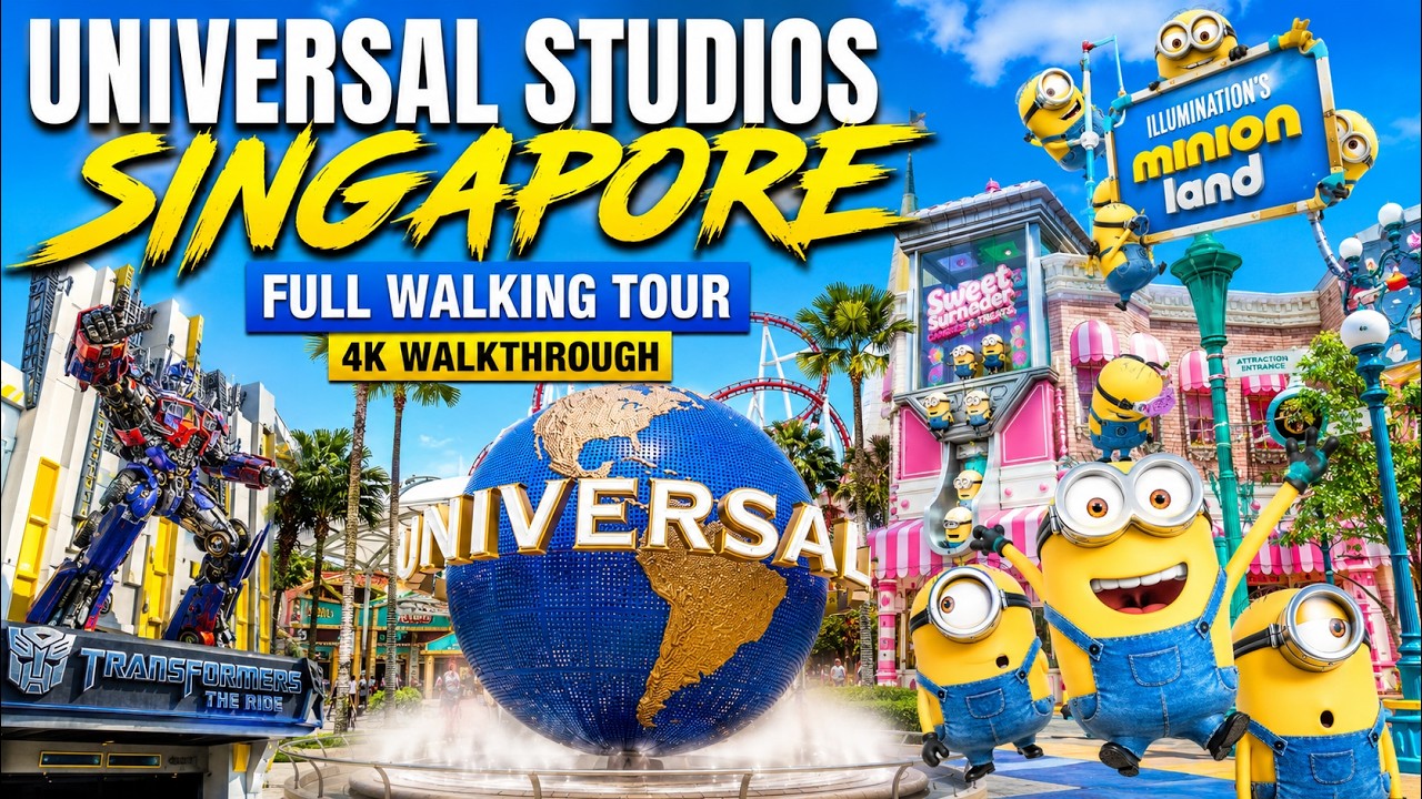 Universal Studios Singapore Full Walking Tour 2026 with NEW MINION LAND 4K Walkthrough