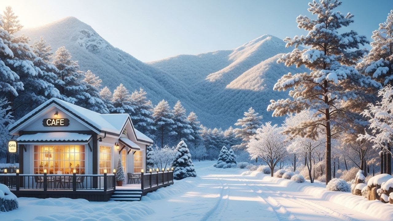 🌨️눈길 끝의 카페 | 조용히 채워지는 여유 ☕ | 잔잔한 오후 🎶
