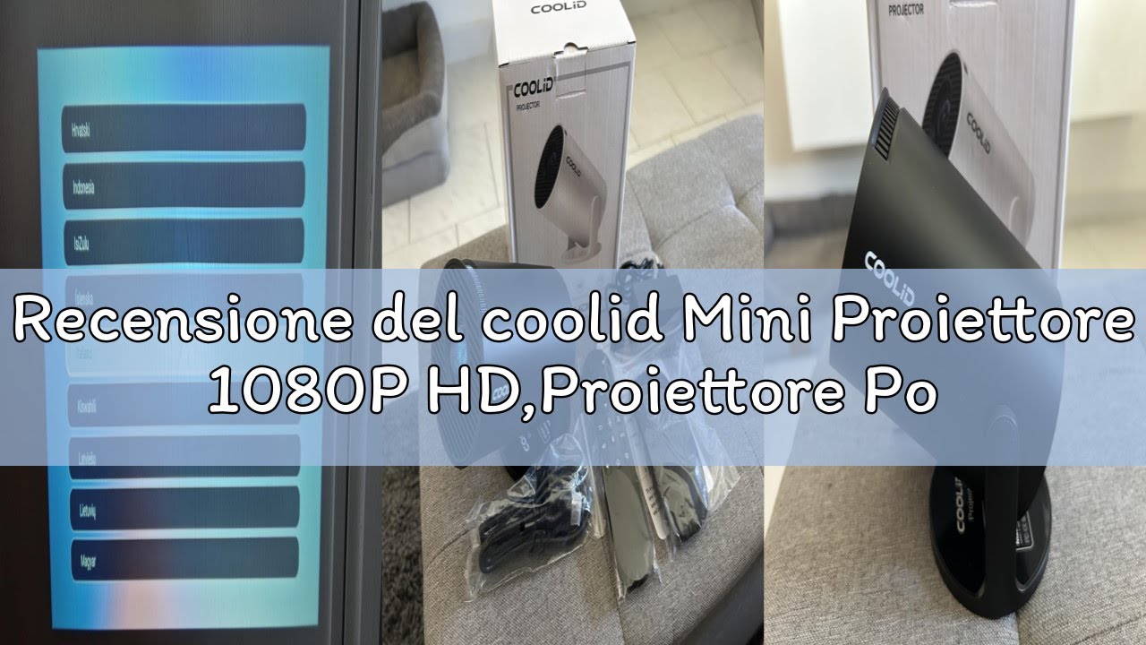 Recensione del coolid Mini Proiettore 1080P HD,Proiettore Portatile con WiFi 6 BT 5.4,Videoproiettor