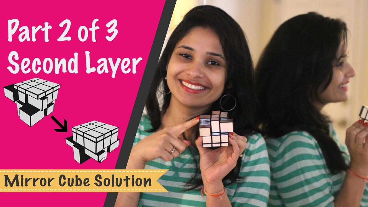 How to solve Mirror cube in Hindi (हिंदी में).  मिरर क्यूब कैसे हल करें। Part 2 of 3 - 2nd Layer