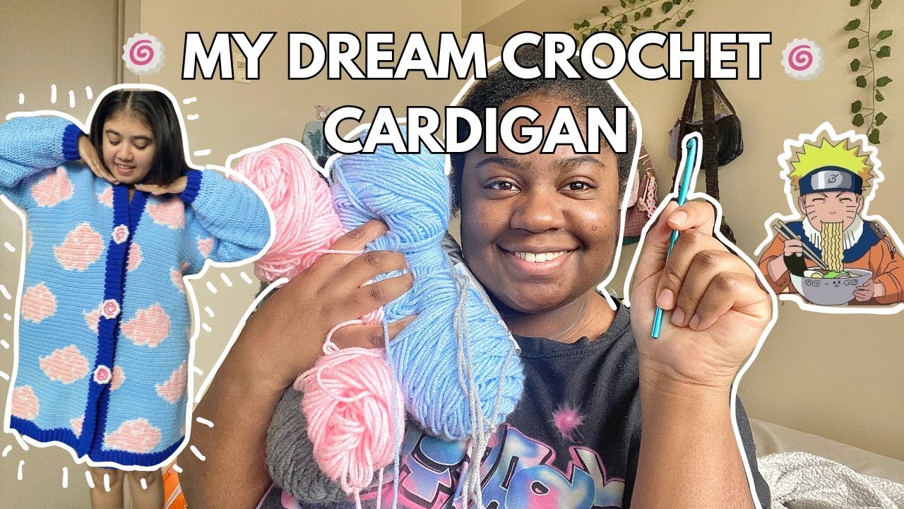 Crocheting my DREAM tapestry cardigan | anime-inspired, crochet with me ✿