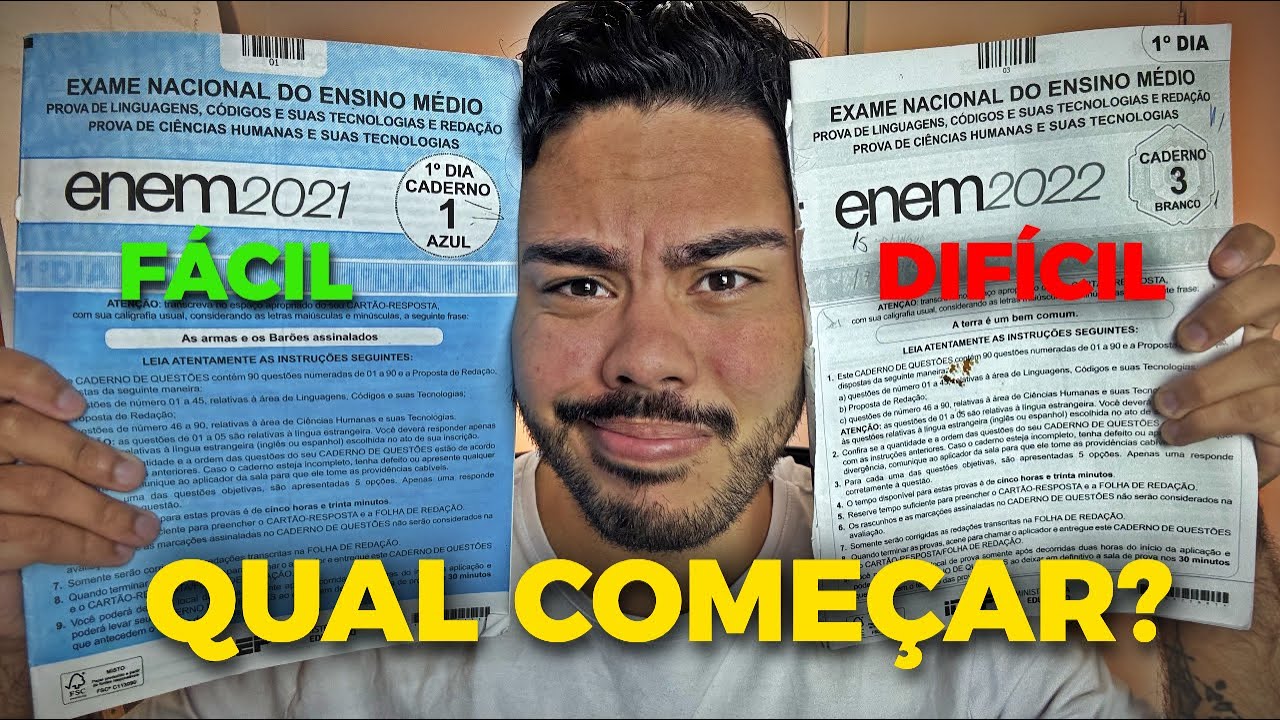 A MELHOR ORDEM PARA FAZER PROVAS DO ENEM