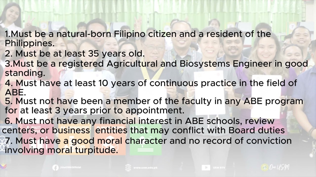 Qualifications of Becoming a Member of the PRB ABE