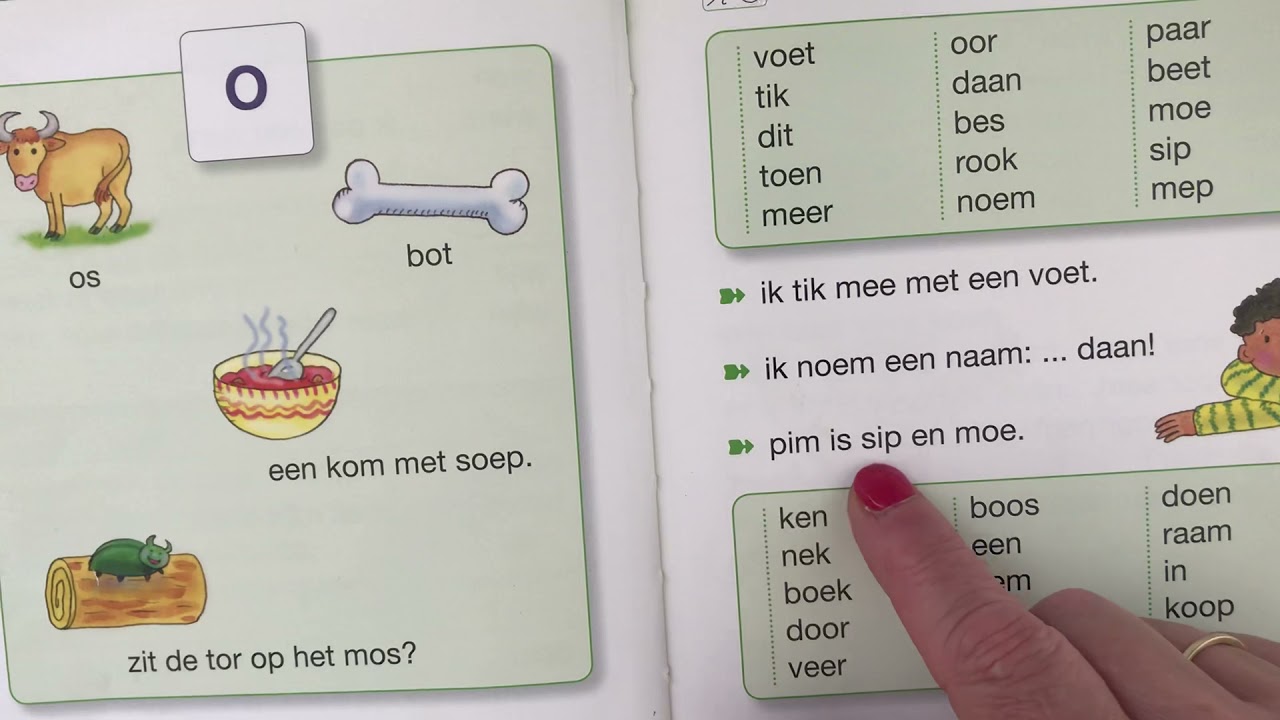 Veilig leren lezen kern 4 veilig en vlot blz. 8 en 9.