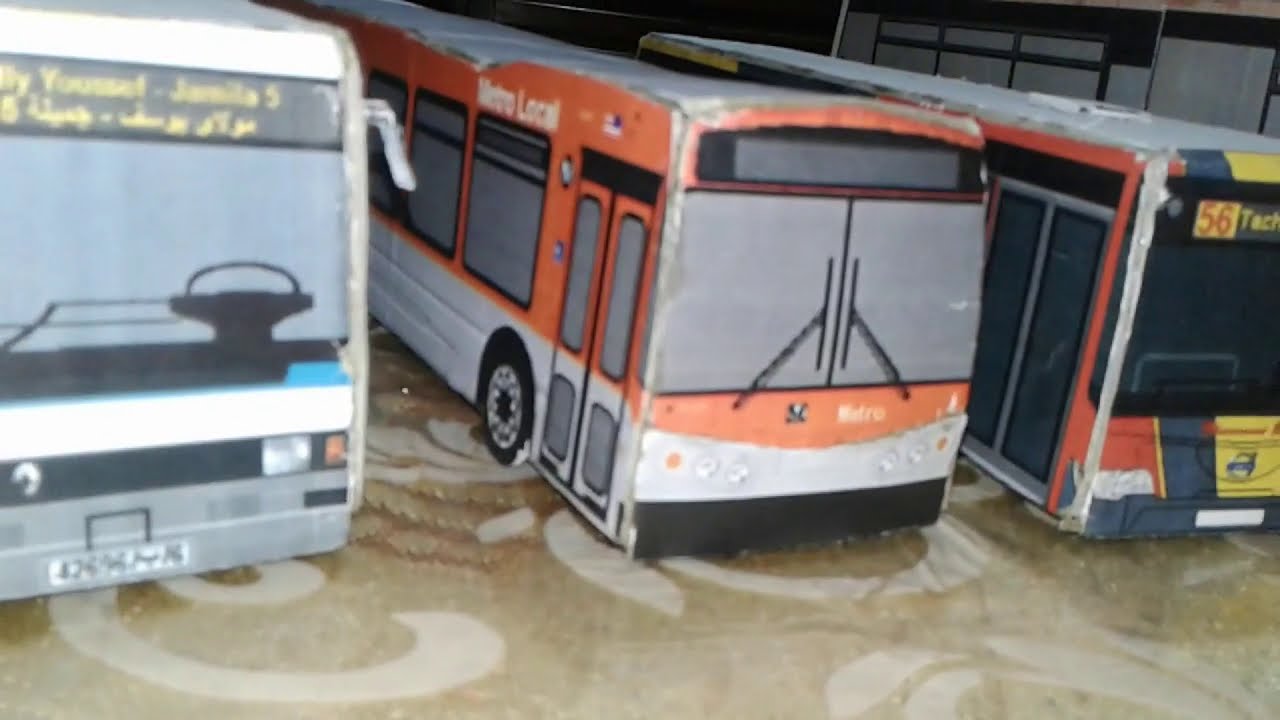 TOP 6 Buses Moroccan made of cardboard عشاق حافلات كرتون قمت بالعديد وترقبوا جديد ستكون طائرة كبيرة
