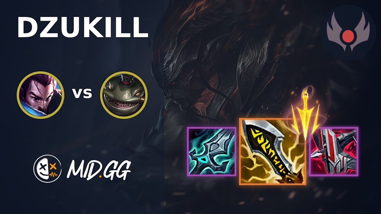 MID.GG: [ Dzukill ] Yasuo TOP против Tahm Kench | EUW GRANDMASTER | LOL Сезон 2025
