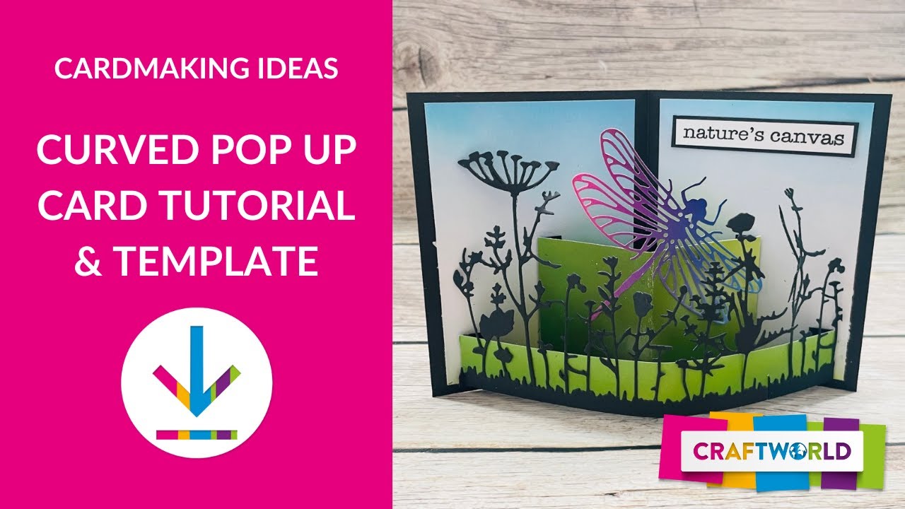 Curved Pop Up Card Tutorial and Free Template Download