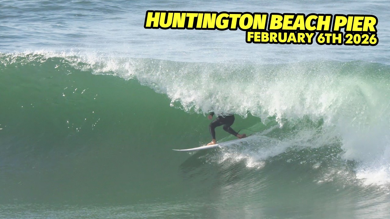 The Swell Picking Up at The Huntington Beach Pier! (February 6th 2026)