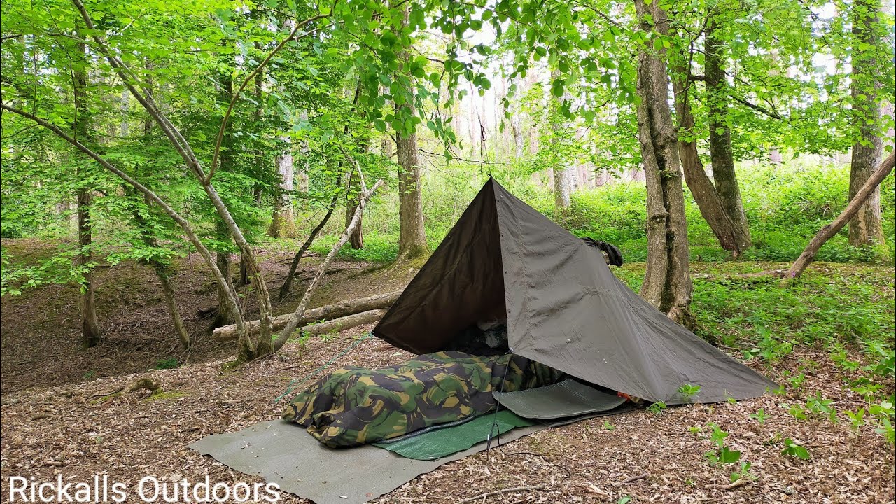 British army bivi bag and Polish army poncho camp | Cycle and camp | new location