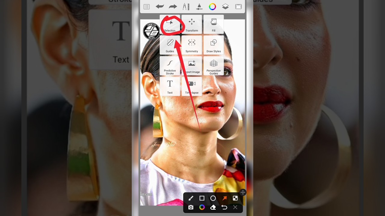 Autodesk Sketchbook Face Smooth Editing tutorial #shorts #short #youtubeshorts #vairalshort #tending