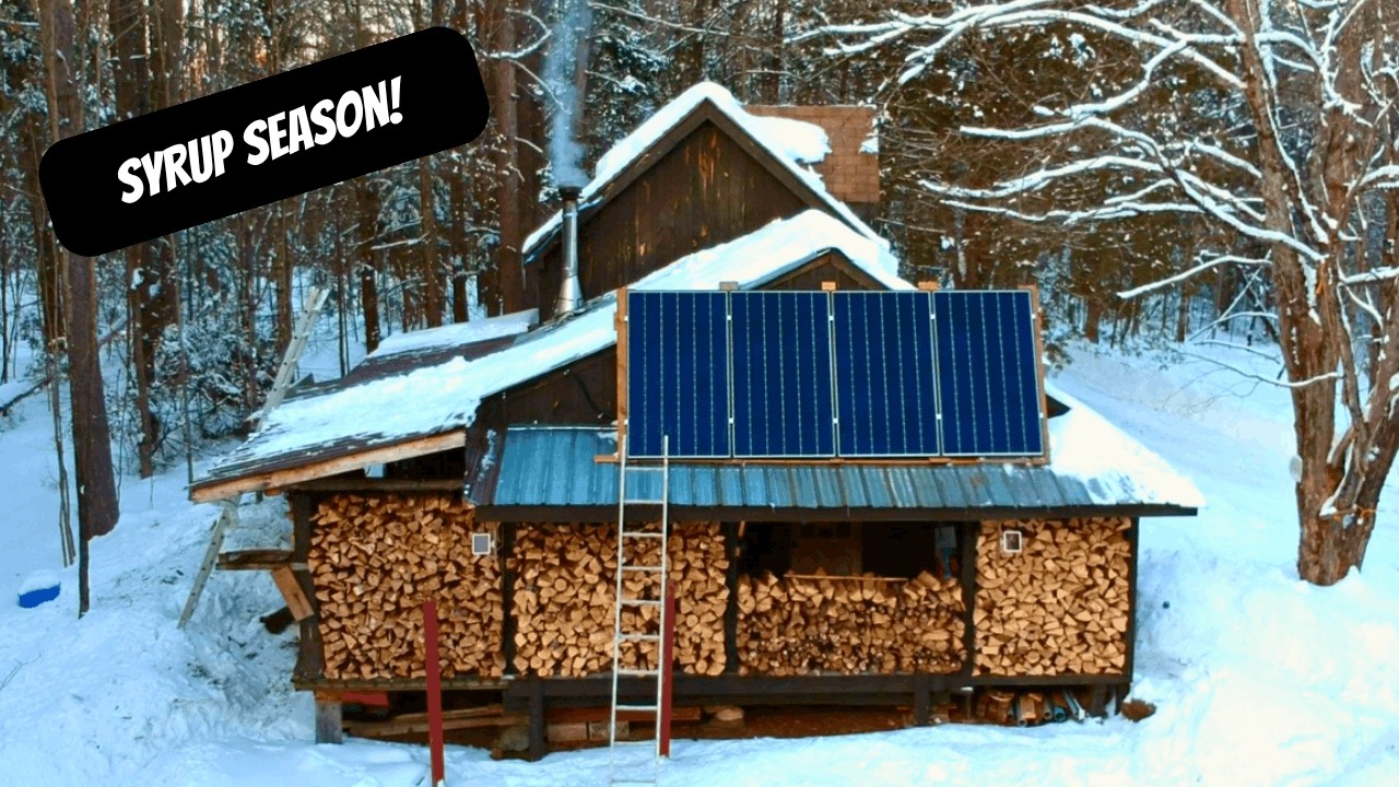 Syrup Boil At The Off Grid Cabin!