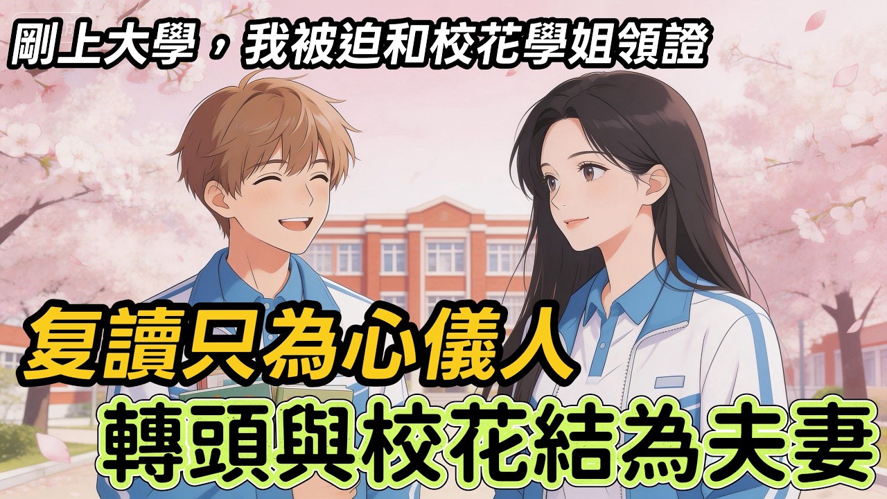 方昊宇复读只為與暗戀三年的女孩同校，對方卻臨門反悔。正傷心時，父母告知他早有娃娃親，對象竟是全校高冷校花姜稚妍。兩人稀裡糊塗領證，從此開啟高甜校園生活，震驚整個大學。