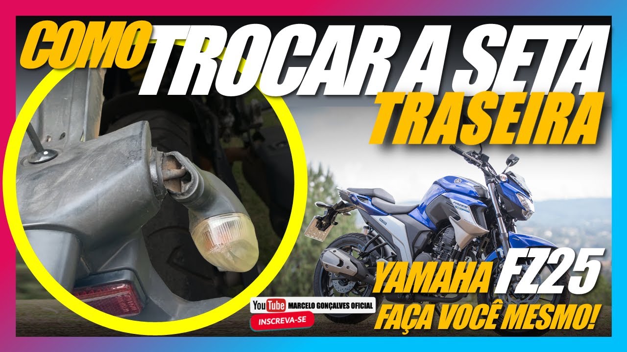 Como trocar a seta traseira fz25 / fazer 250 ou consertar DIY (4k HDR)