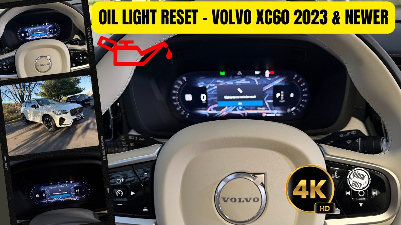 How to reset Oil on Volvo XC60 2025 and newer