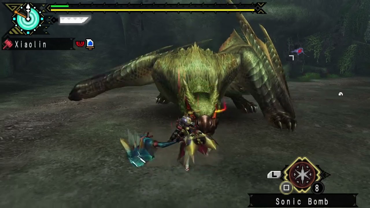 [MHP3rd] Green Nargacuga Solo Hammer 02'30
