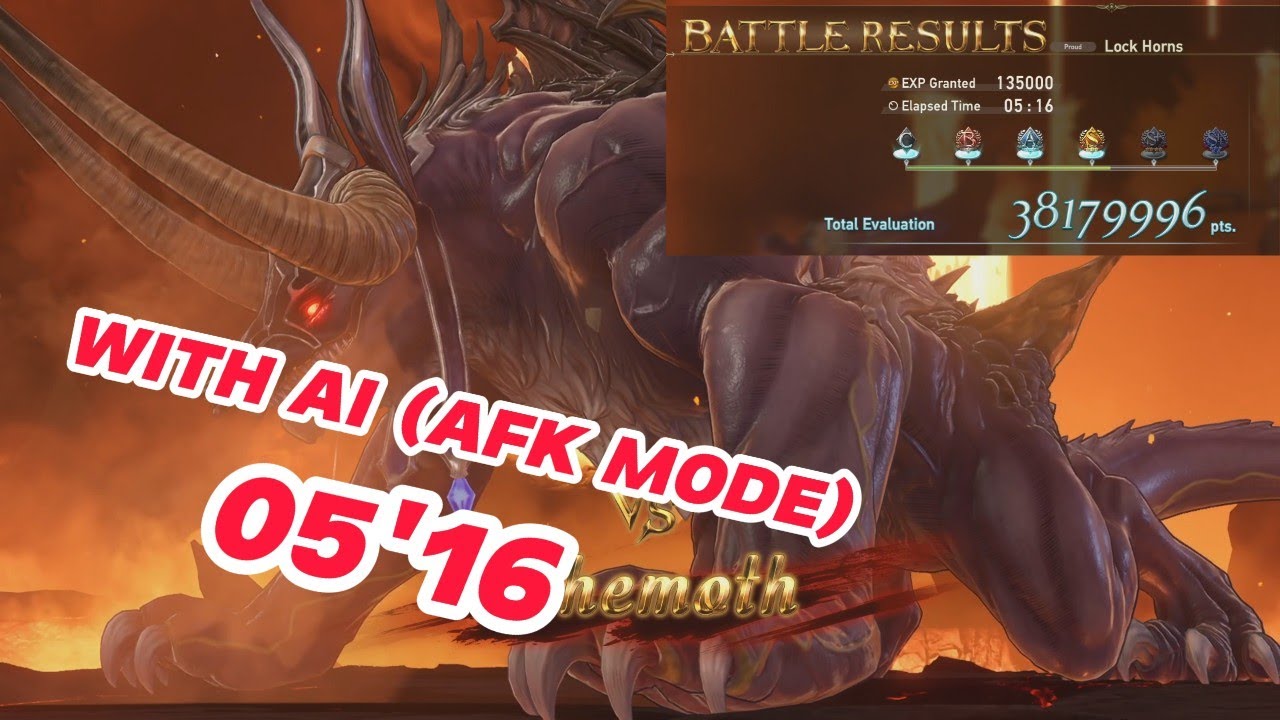 FARMING BEHEMOTH WITH AI (AFK MODE) - GRAND BLUE FANTASY RELINK