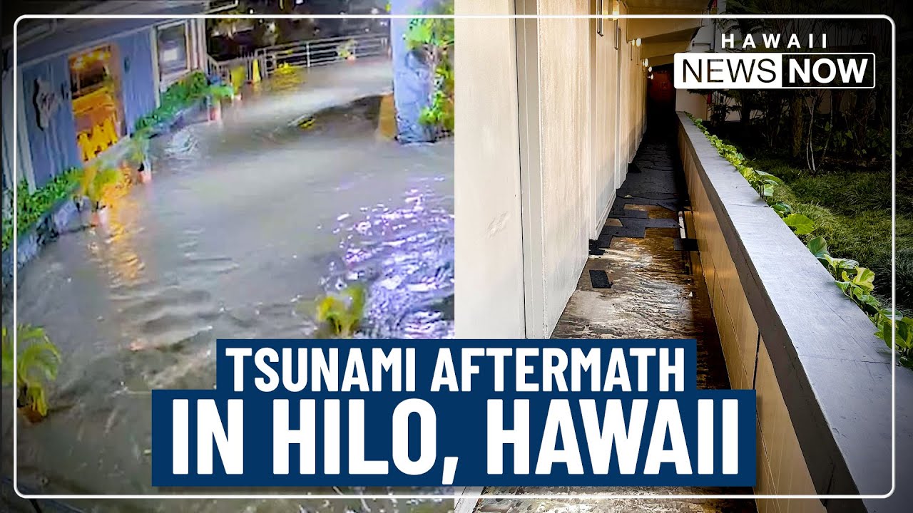 Cleanup underway after tsunami floods seaside Hilo hotel