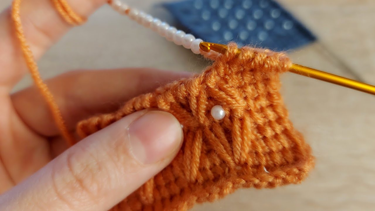 Tunus işi kolay incili örgü patik yelek battaniye modeli - How to tunisian crochet knitting model