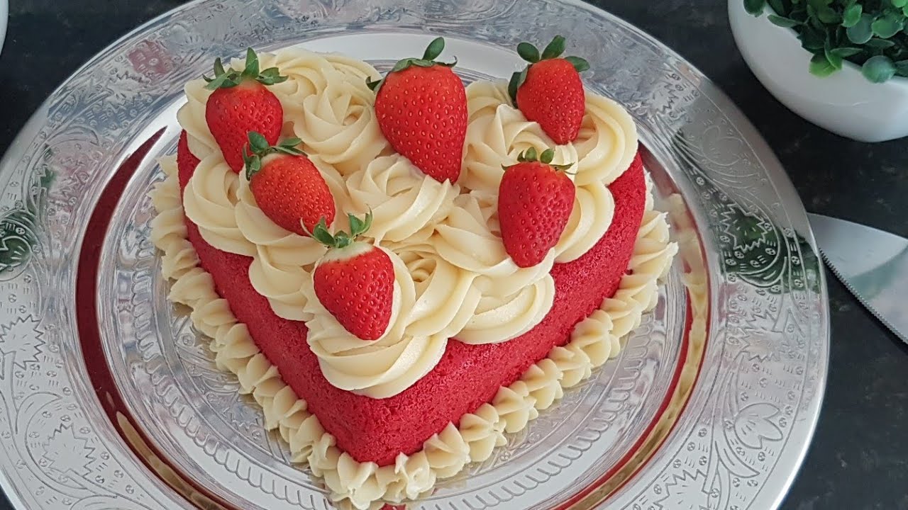 BOLO RED VELVET DE CORAÇÃO - DIA DAS MÃES OU DIA DOS NAMORADOS | RED VELVET HEART CAKE